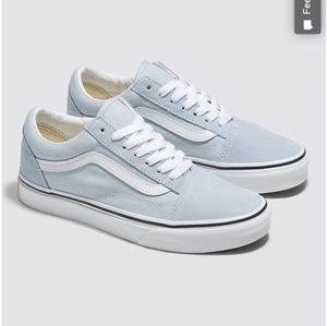 Old School Baby Blue/True White Vans *good condition*